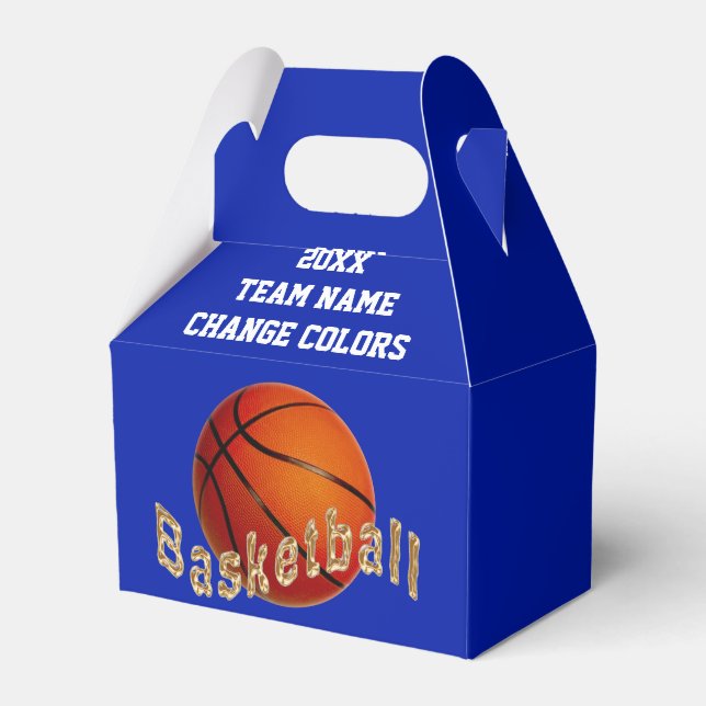 Personalisierte Basketball Gefälligkeitsboxen, bla Geschenkschachtel (Vorderseite)
