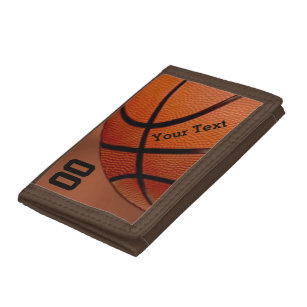 PERSONALISIERTE Basketball-Geldbörsen für Team Tri-fold Geldbeutel