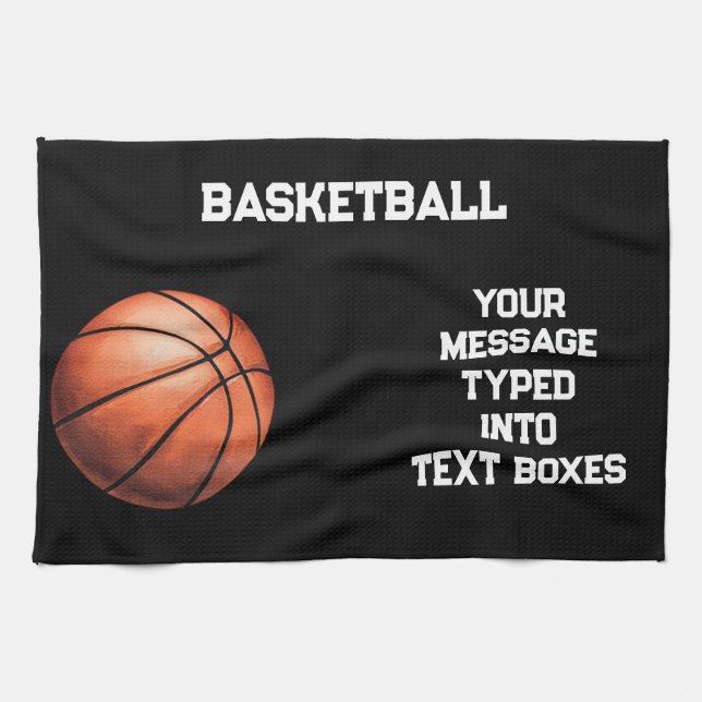 Personalisierte Basketball-Geschenkideen  Geschirrtuch (Horizontal)