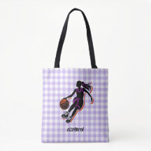 Personalisierte Basketball Girl Tote Tasche