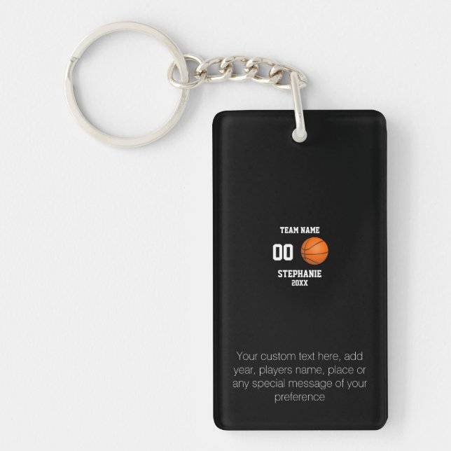 Personalisierte Basketball Girls FotoCollage Schlüsselanhänger (Vorderseite)