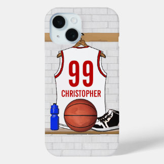 Personalisierte Basketball Jersey iPhone 15 Hülle