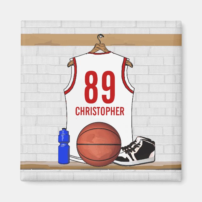 Personalisierte Basketball Jersey Magnet (Vorne)