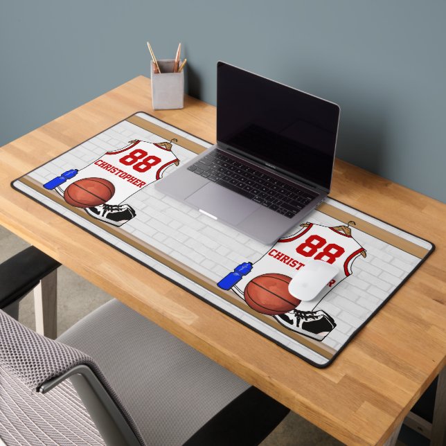 Personalisierte Basketball Jersey Schreibtischunterlage (Büro 2)