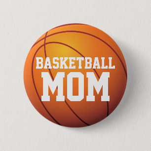 Personalisierte Basketball-Mama Button