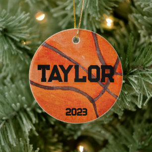 Personalisierte Basketball-Mama Weihnachten Keramik Ornament