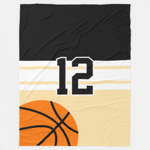 Personalisierte Basketball-Spielernummer Fleecedecke
