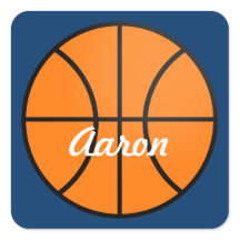 Personalisierte Basketball-Sportparty-Aufkleber