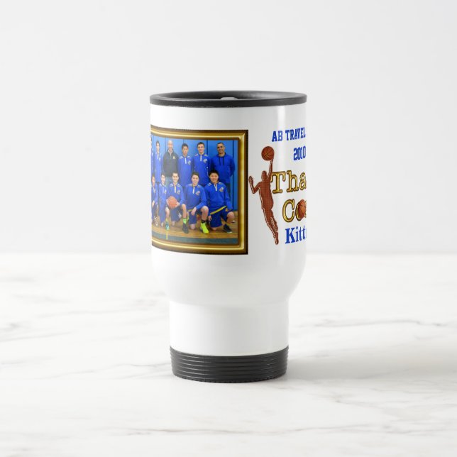 PERSONALISIERTE Basketball-Tasse mit Ihrem Reisebecher (Mittel)