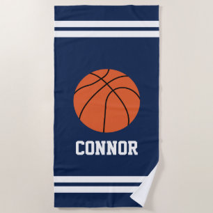 Personalisierte Basketball Themenkinder Strandtuch