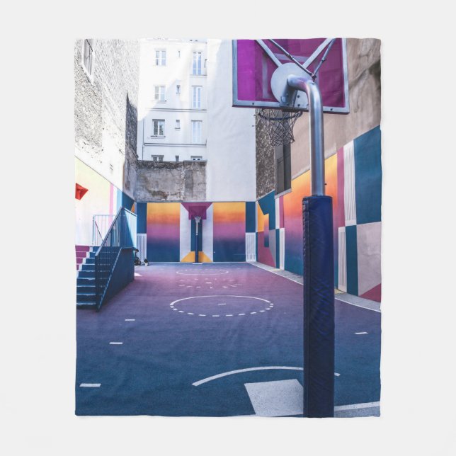 personalisierte Basketballgeschenke Fleecedecke (Vorderseite)