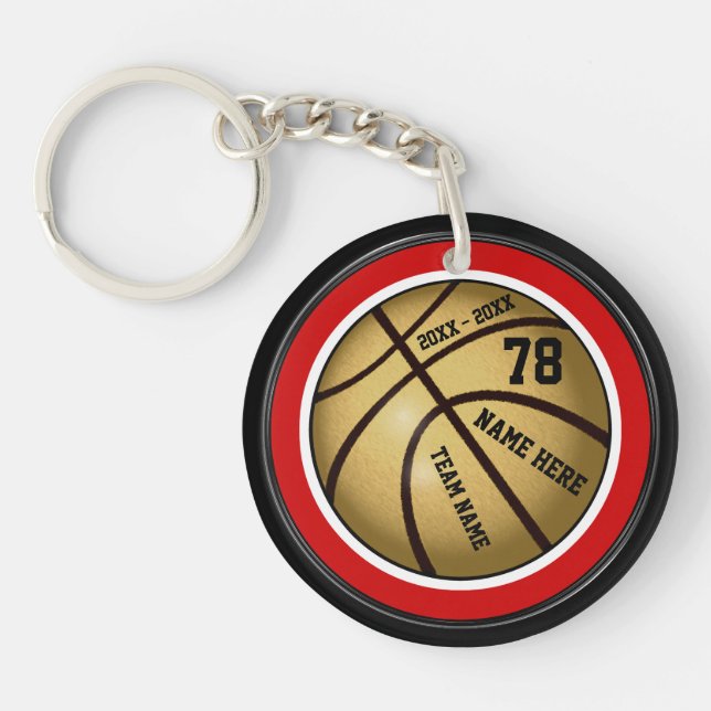 Personalisierte Basketballgeschenke für Senioren o Schlüsselanhänger (Vorderseite)