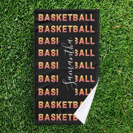 Personalisierte Basketballmannschaft Kinder Name M Handtuch