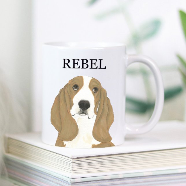 Personalisierte Basset Hound Beverage Coaster Kaffeetasse (Von Creator hochgeladen)