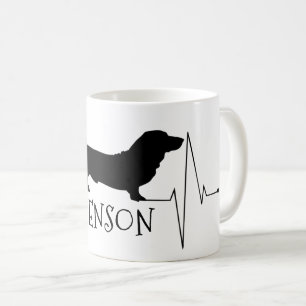 Personalisierte Basset Hound Liebe Mein Hund Herzs Tasse