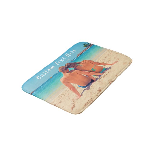 Personalisierte Bath-Mat für Ihr Foto mit benutzer Badematte (Schrägansicht)