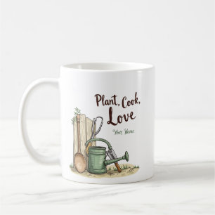 Personalisierte Bauernhof-Tasse - Pflanze, Koch, L Kaffeetasse