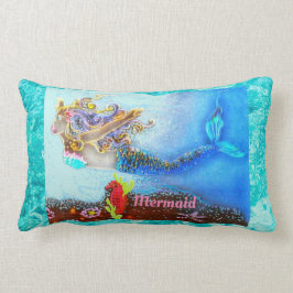 Personalisierte Baumwolle Pillow Mermaid Pastel Oc Lendenkissen