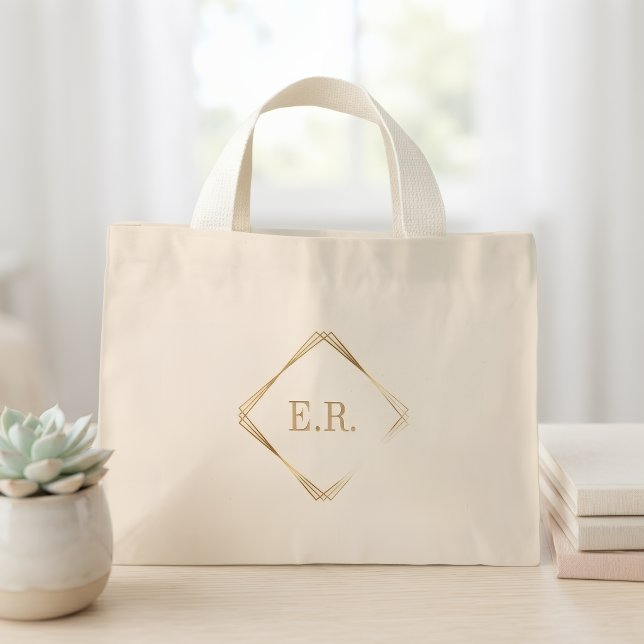 Personalisierte Baumwolltasche mit Initialen Minim Mini Stoffbeutel (Von Creator hochgeladen)