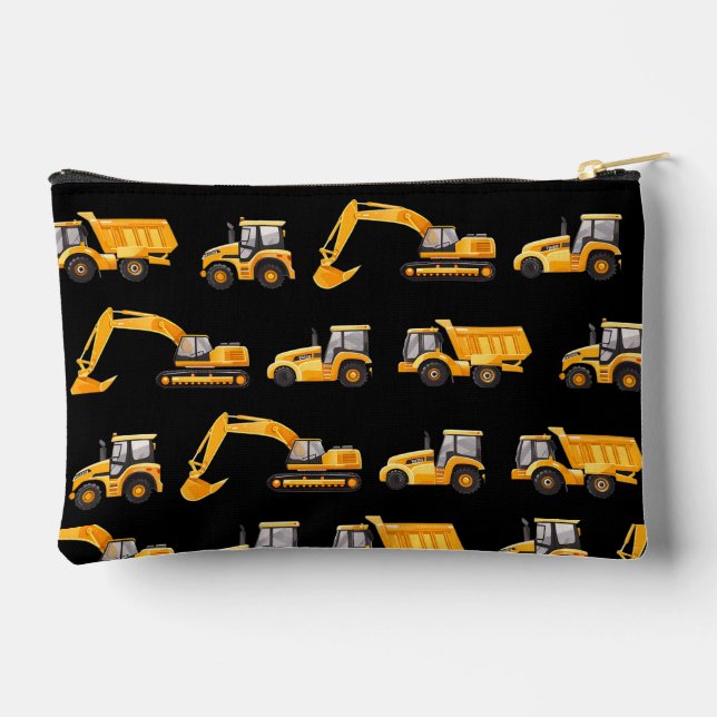 Personalisierte Baustellen-Lkw-Stiftemappe  Zubehörtasche (Rückseite)
