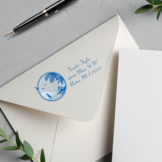 Personalisierte Beachszene Permastempel (Von Creator hochgeladen)