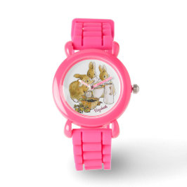 Personalisierte Beatrix Potter Rabbits Girls Armbanduhr