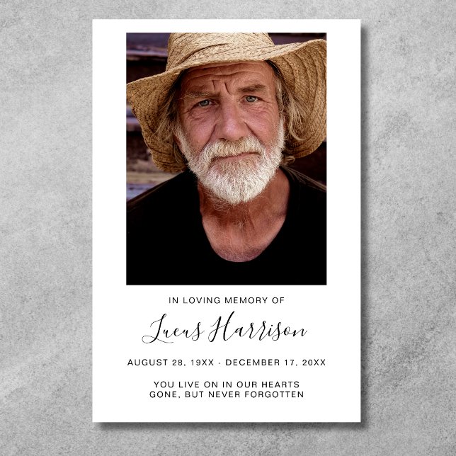 Personalisierte Beerdigung des Lebens Poster (Photo Memorial Poster)