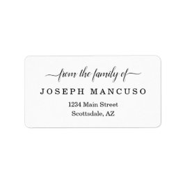 Personalisierte Beerdigung von Rücksendeadressen-A Adressaufkleber