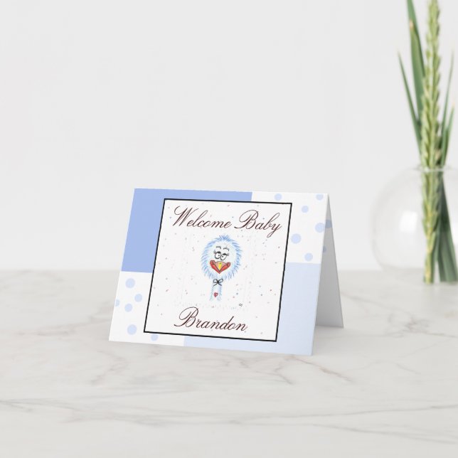 Personalisierte Begrüßungskarte Dankeskarte (Vorderseite)