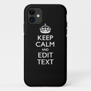 Personalisierte BEHALTEN CALM haben Ihren Text auf Case-Mate iPhone Hülle
