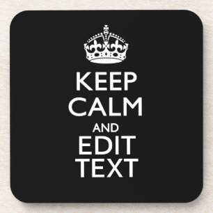 Personalisierte BEHALTEN CALM haben Ihren Text auf Untersetzer