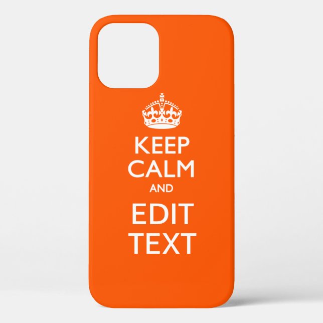Personalisierte BEHALTEN CALM haben Ihren Text ora Case-Mate iPhone Hülle (Rückseite)
