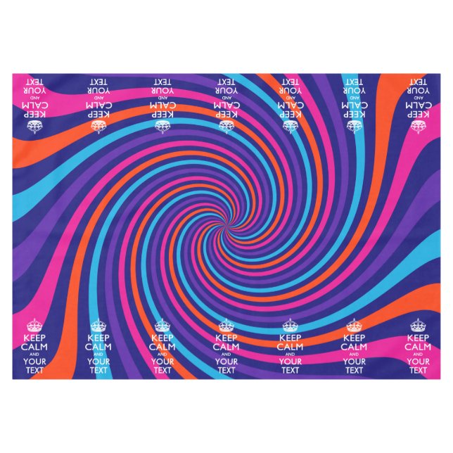 Personalisierte Behalten Ruhe und mehrfarbiger Tex Tischdecke (Vorderseite (Horizontal))