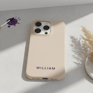 Personalisierte Beige-Farbige iPhone-Hülle mit ind Case-Mate iPhone Hülle