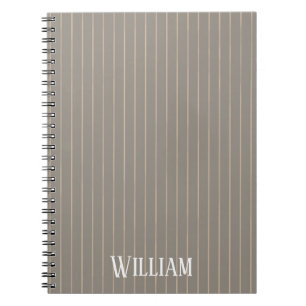 Personalisierte beige Pinstreifen Notizblock