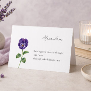 Personalisierte Beileidskarte mit Namen und Stiefm Karte