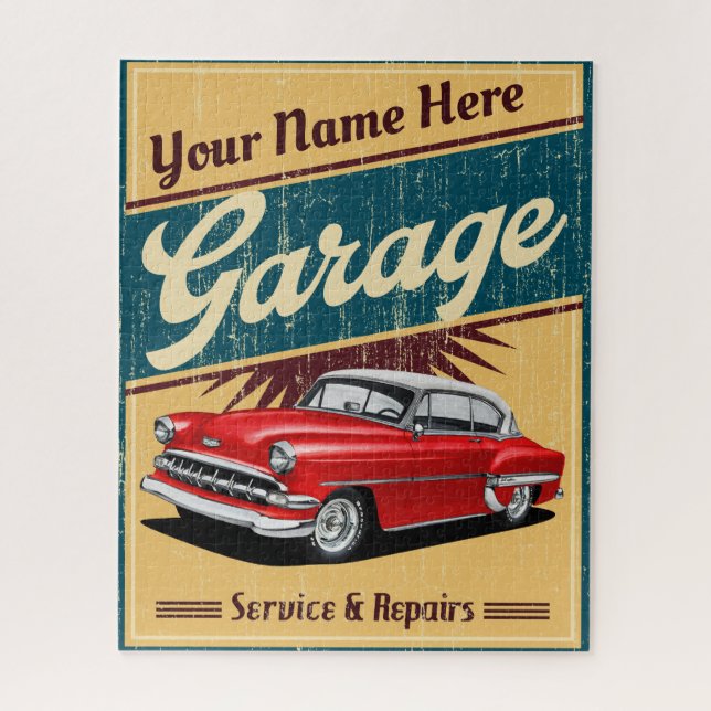 Personalisierte Bel Air Garage Puzzle (Vertikal)