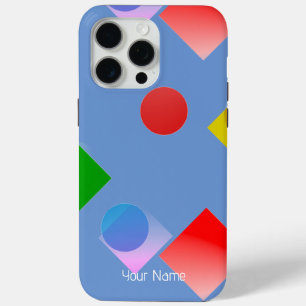Personalisierte belebte Kreise 'n Squares, Cornblu Case-Mate iPhone Hülle