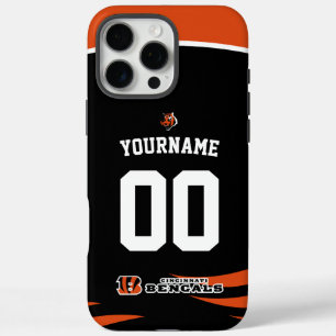 Personalisierte Bengale Jersey American Football iPhone 16 Pro Max Hülle