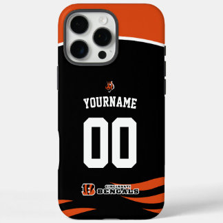 Personalisierte Bengale Jersey American Football iPhone 16 Pro Max Hülle