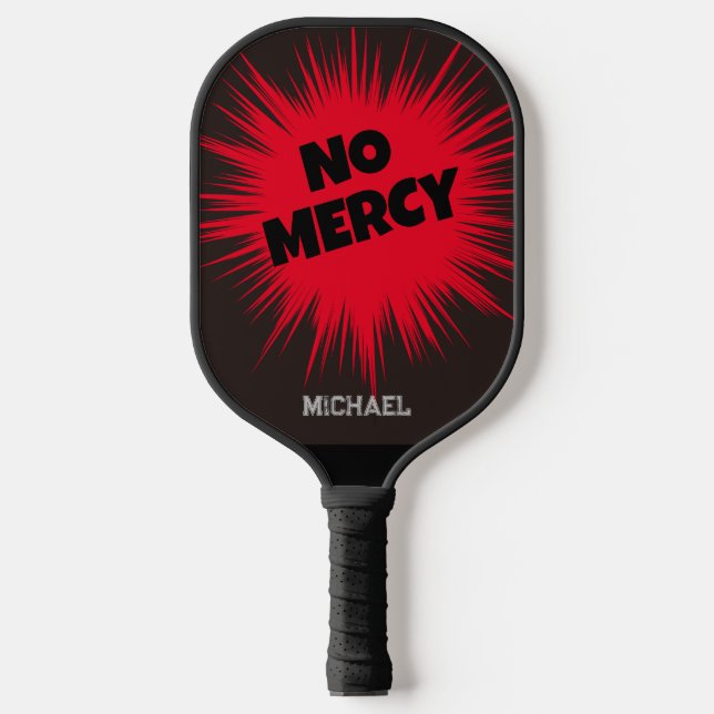 Personalisierte Benutzerdefiniert Keine Mercy Red  Pickleball Schläger (Vorderseite)