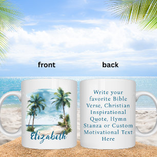 Personalisierte benutzerdefinierte Bibelvers Stran Kaffeetasse