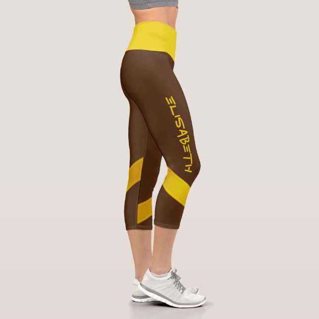 Personalisierte benutzerdefinierte Darstellung - V Capri Leggings (Rechts)