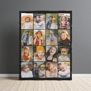 Personalisierte benutzerdefinierte Farbe 16 Foto-C Fleecedecke