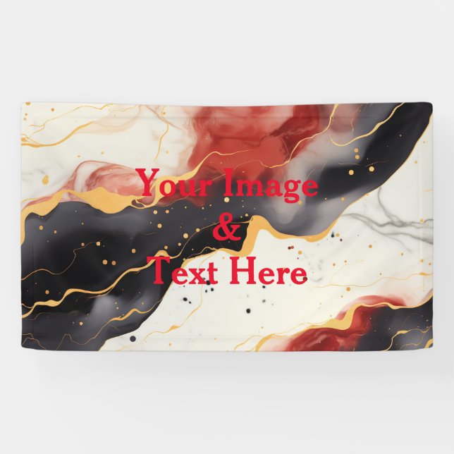 Personalisierte benutzerdefinierte Foto- und Texte Banner (Horizontal)