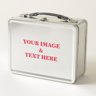 Personalisierte benutzerdefinierte Foto- und Texte Metall Lunch Box