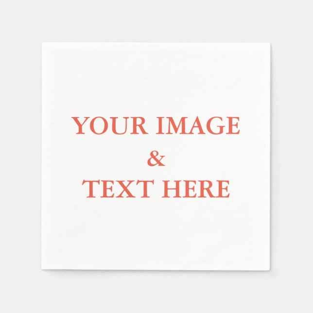 Personalisierte benutzerdefinierte Foto- und Texte Serviette (Vorderseite)