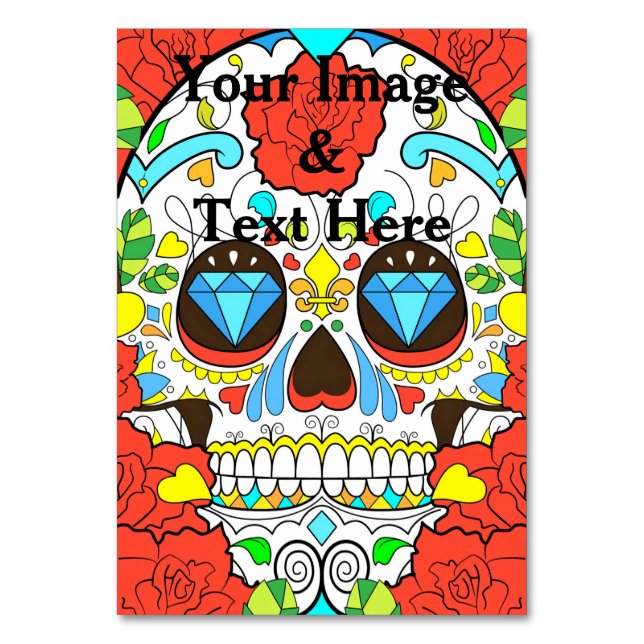 Personalisierte benutzerdefinierte Foto- und Textt Tischnummer (Vorderseite)