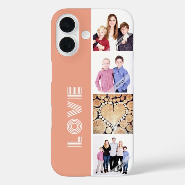 Personalisierte benutzerdefinierte Liebe-Familie 4 Case-Mate iPhone Hülle (Rückseite)