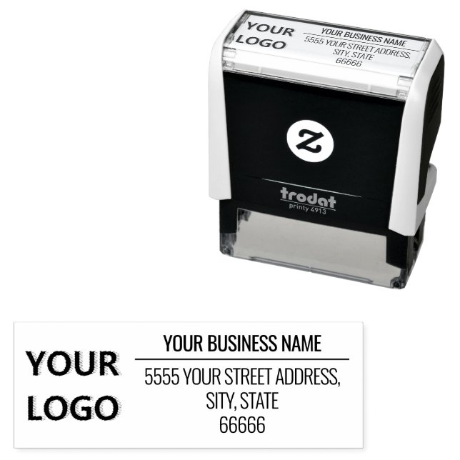 Personalisierte benutzerdefinierte Logo-Adresse Se Permastempel (Beispiel)